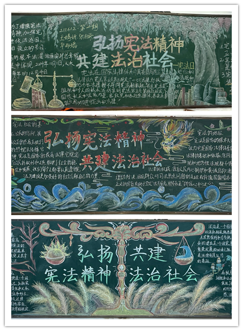 信息管理学院“弘扬宪法精神,共建法治社会”主题黑板报比赛圆满结束